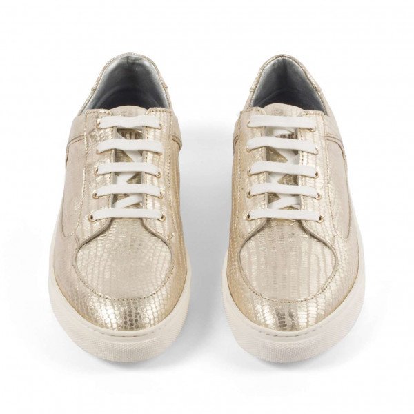 Vintage Gold Patterned Low Tops