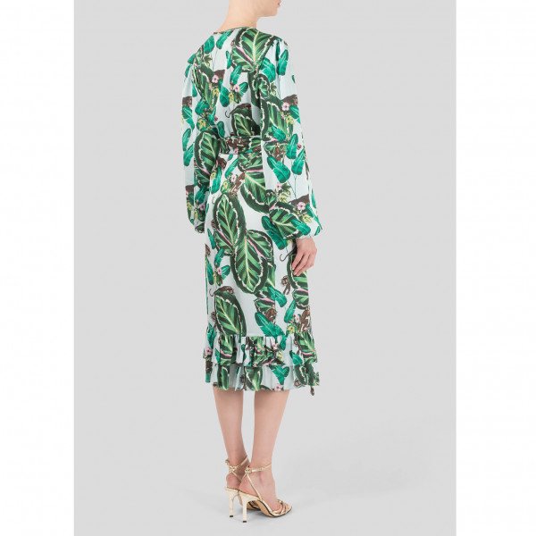 The Latin Runway Amazonia Print Wrap Dress
