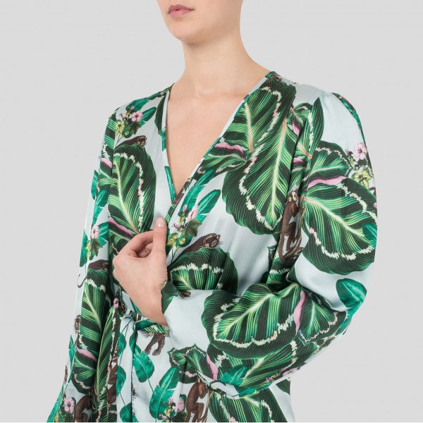 The Latin Runway Amazonia Print Wrap Dress