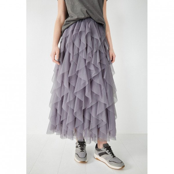 JVN22904|Black Ruffle Skirt Maxi Prom Gown-vinhomehanoi.com.vn