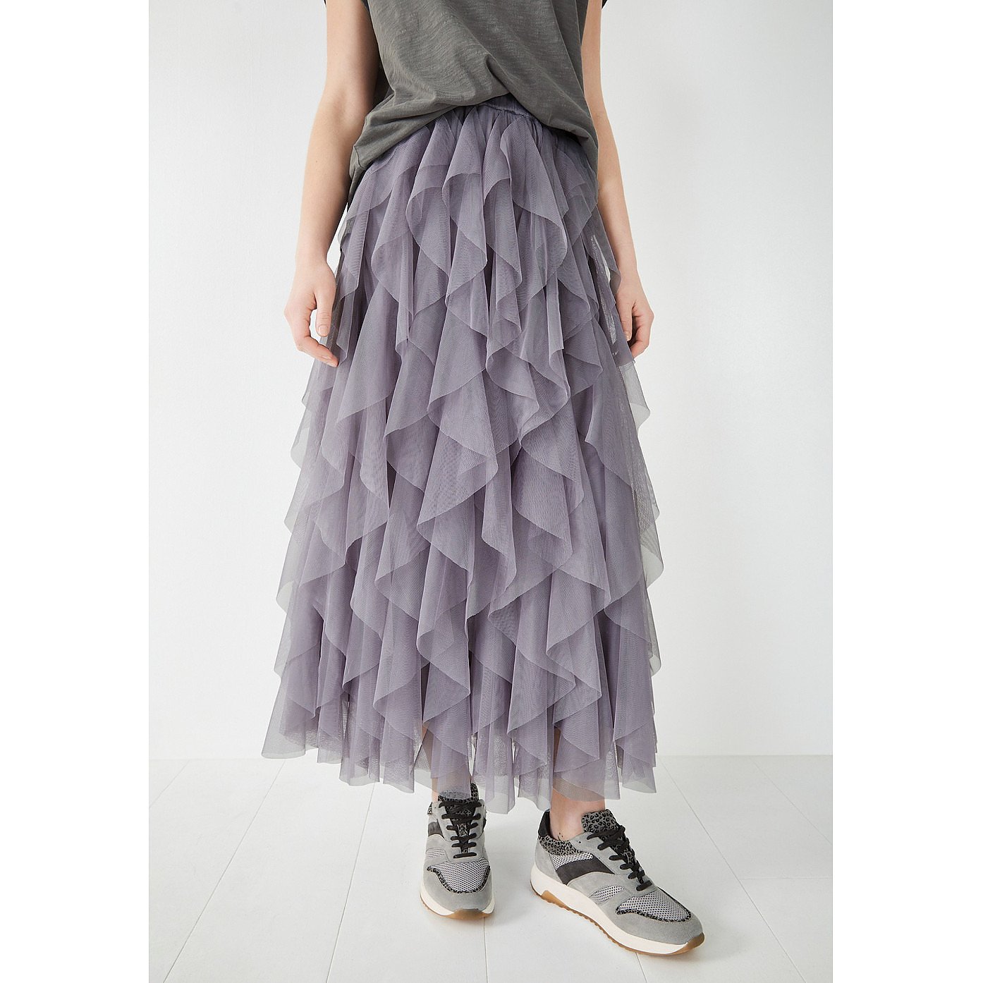 Hush Floriza Ruffle Jersey Skirt