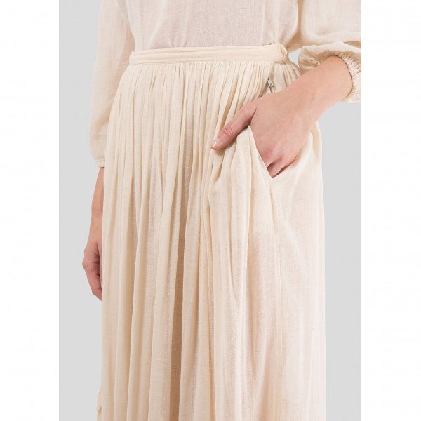 Saint Laurent Linen Skirt and Top Set