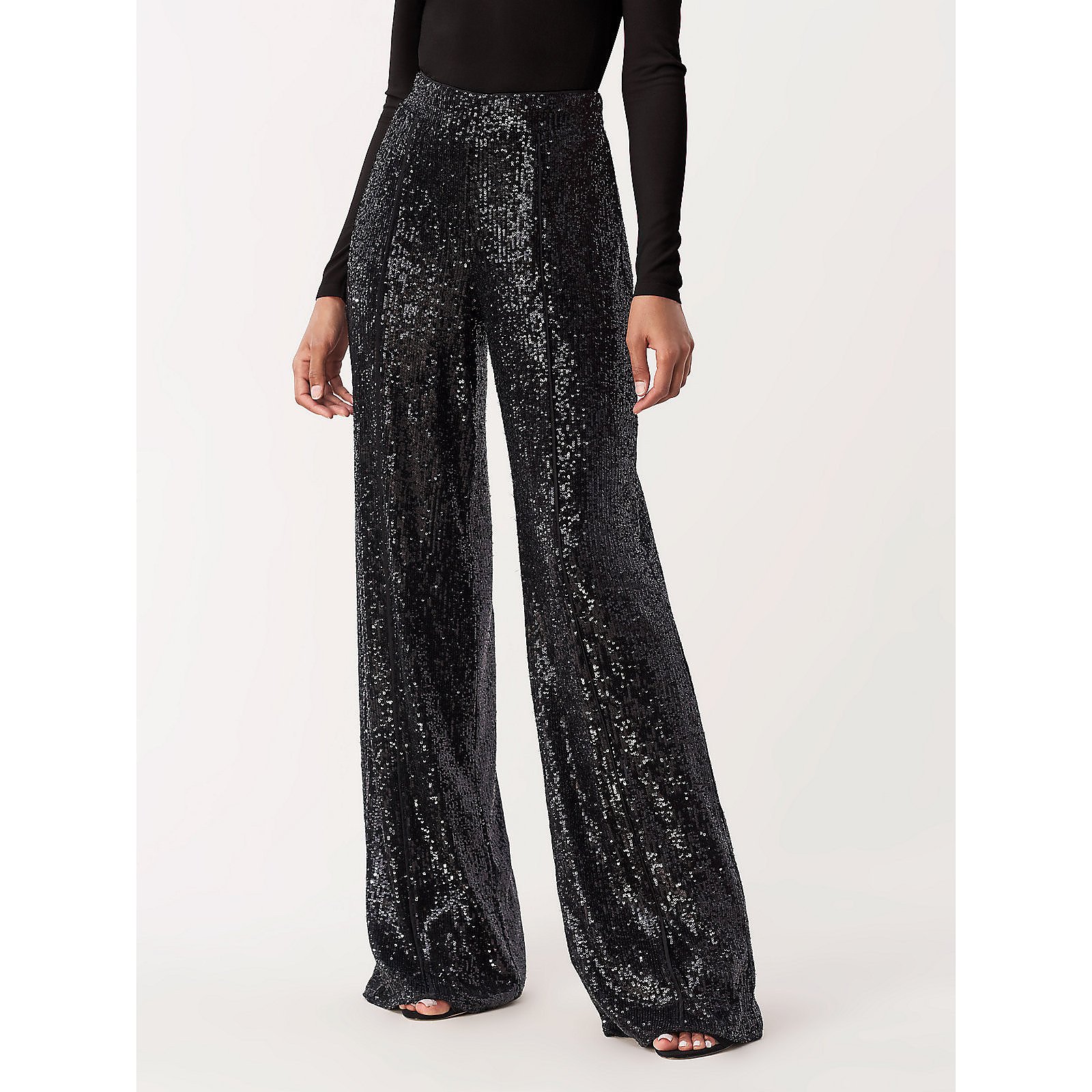 black sequin trousers next