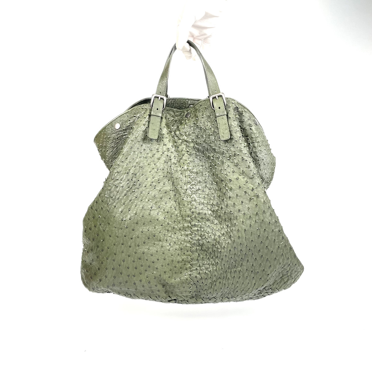 Bottega Veneta Bottega Veneta Oversized Ostrich Hobo Bag