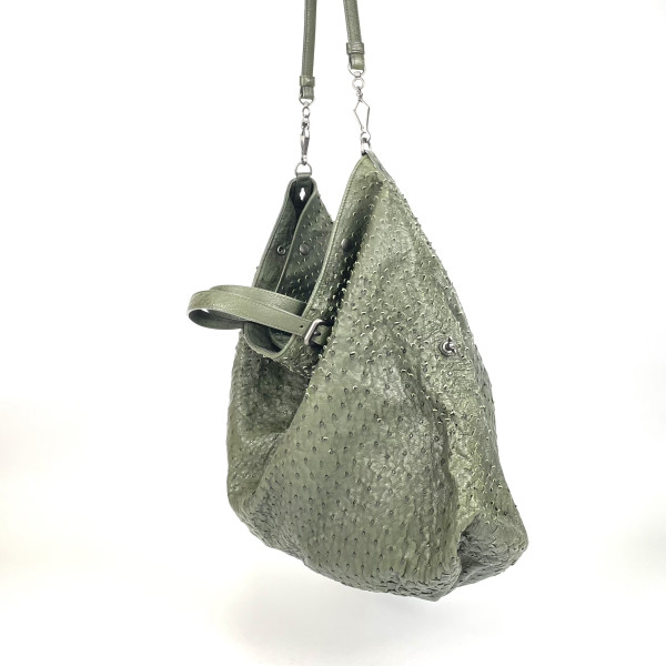 Bottega Veneta Bottega Veneta Oversized Ostrich Hobo Bag