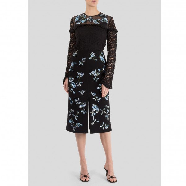 Markus Lupfer Charlie Sequin Floral Skirt