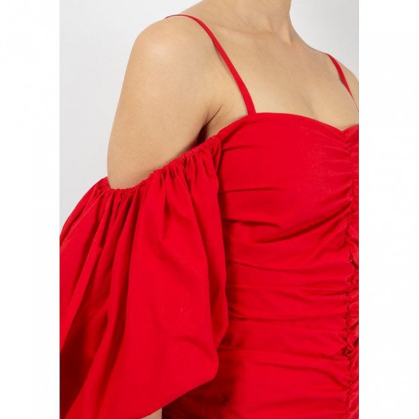 Isa Arfen Ruched Off-The-Shoulder Top