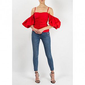 Ruched Off-The-Shoulder Top