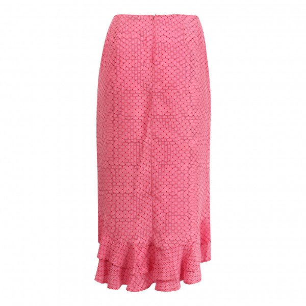 Betsey Johnson Heart Print Ruffle Skirt