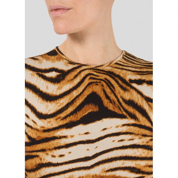 Ronny Kobo Noa Tiger Print Midi Dress