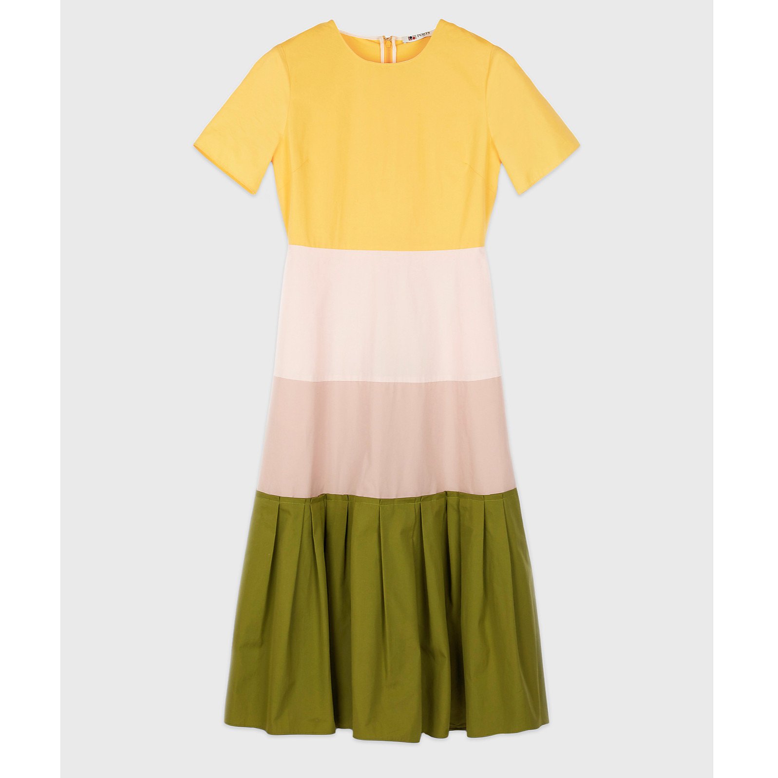 PORTS 1961 Short Sleeve Colour Block Dress