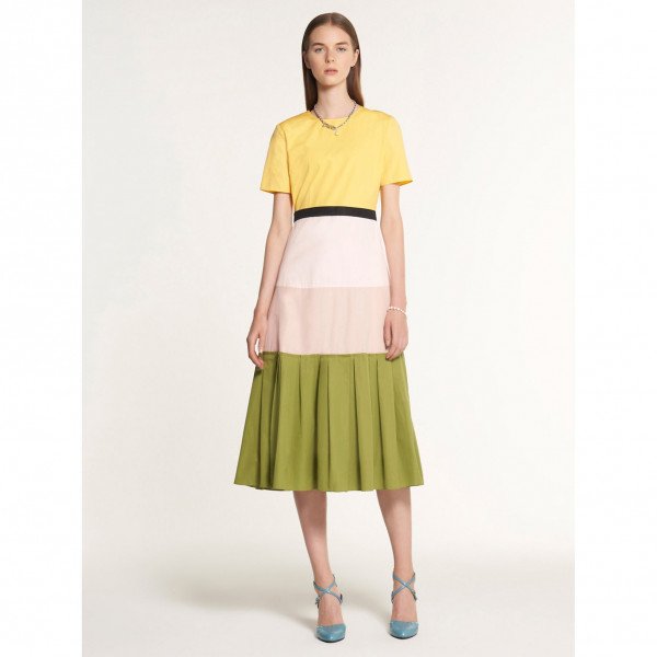 PORTS 1961 Short Sleeve Colour Block Dress