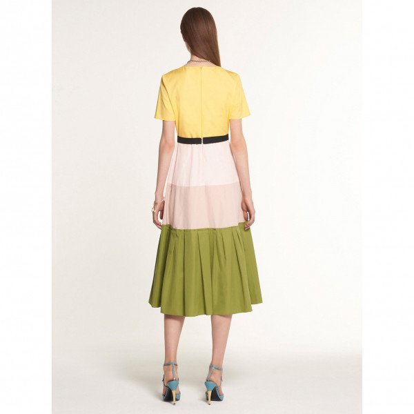 PORTS 1961 Short Sleeve Colour Block Dress
