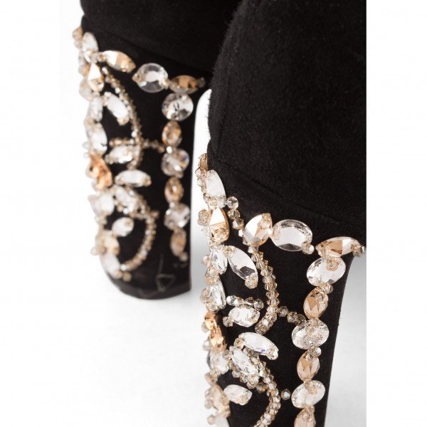 DOLCE & GABBANA Jewel-Embellished Ankle Boots