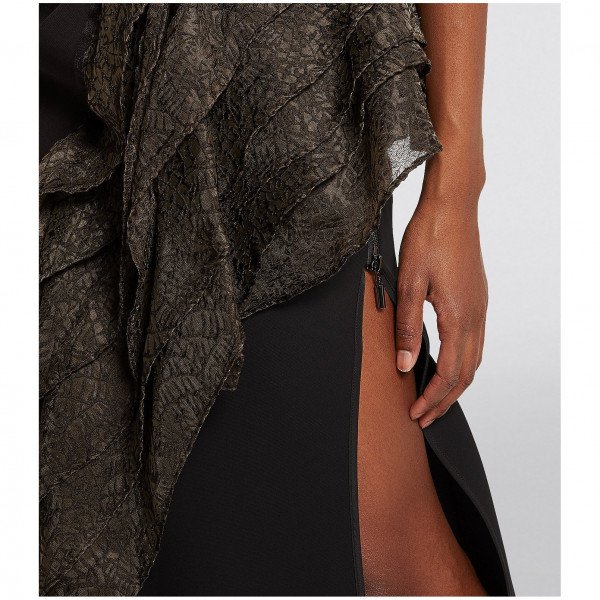 Maticevski Serene Draped-Shoulder Gown