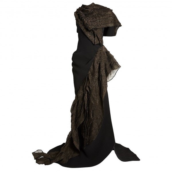 Maticevski Serene Draped-Shoulder Gown
