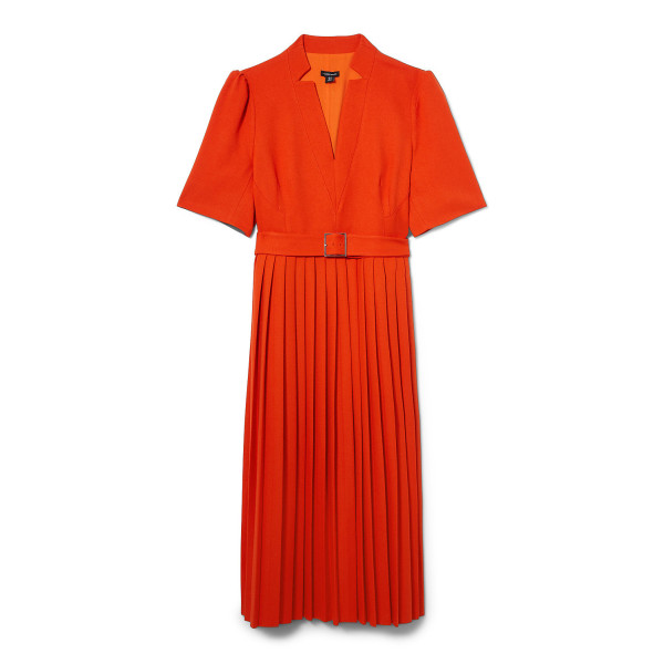 Karen Millen Plus Size Structured Crepe Forever Pleat Dress