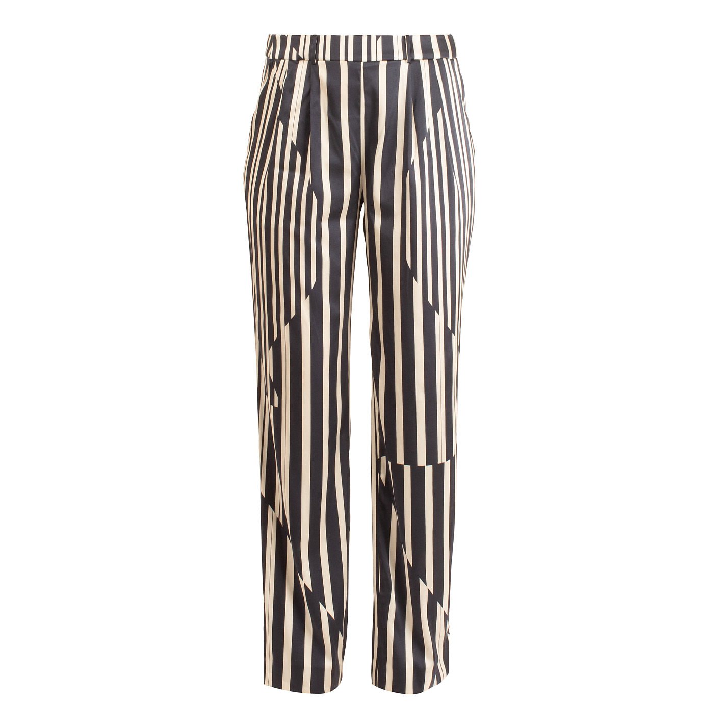 Thakoon Addition Asymmetrical Paneled Striped Trousers