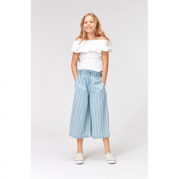 Molo Kids Akayla Pants in Striped Chambray