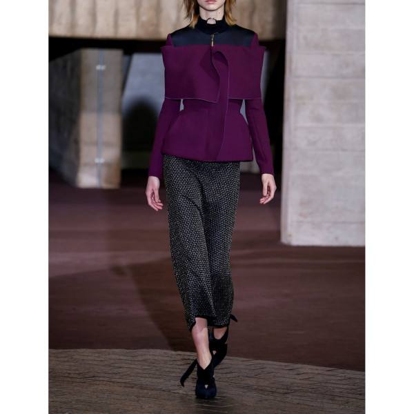 Roland Mouret Neoprene-Paneled Wool-Crepe Jacket