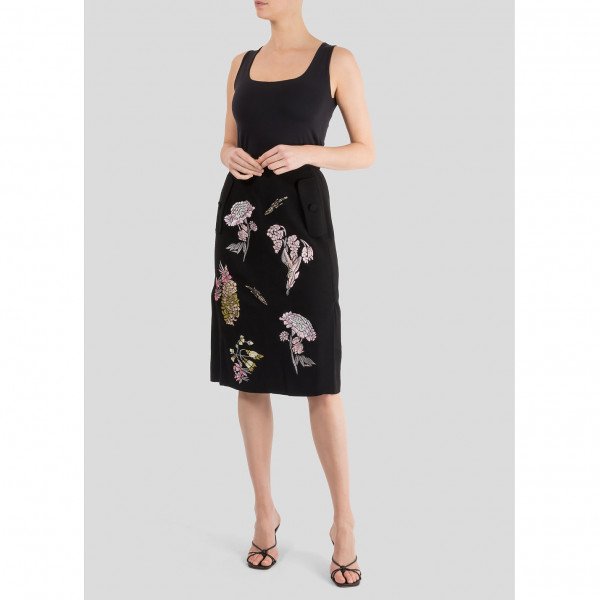 Markus Lupfer Holly Wild Utopia Embroidered Skirt