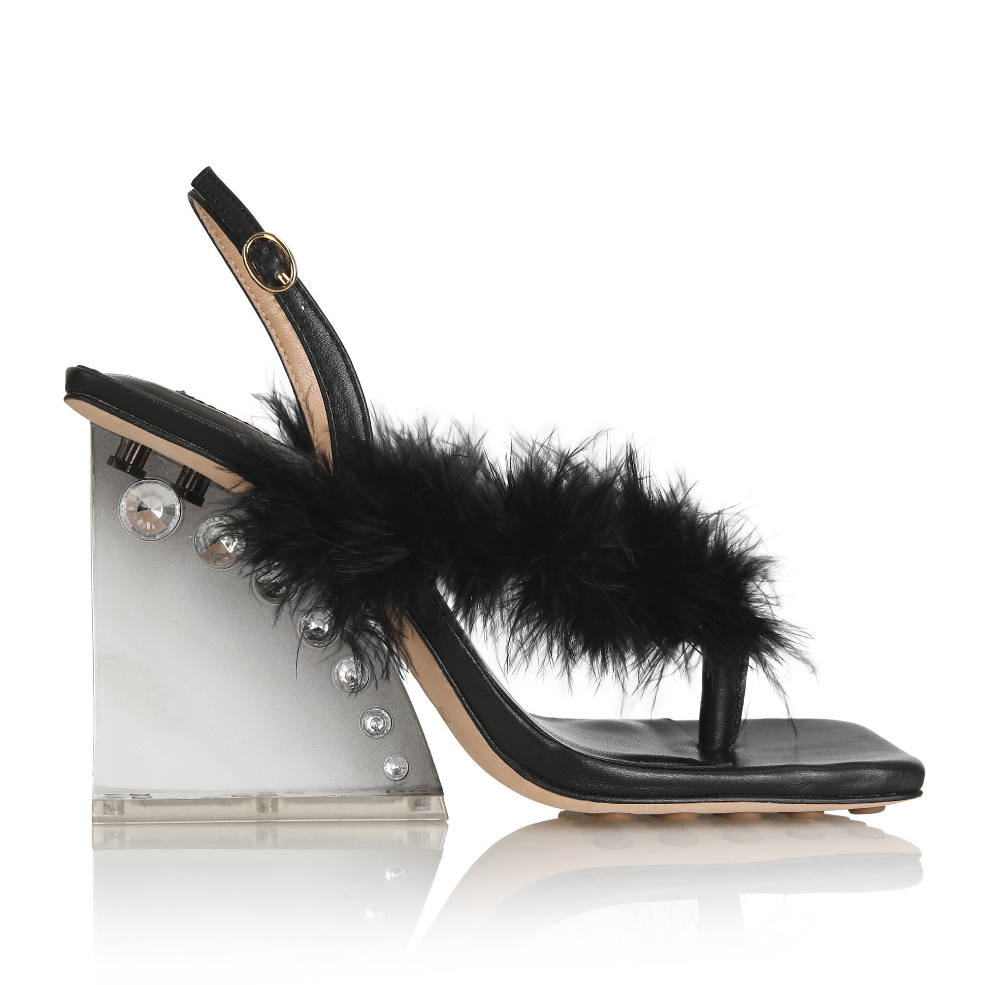 Yuul Yie Odette Flip-Flops Feather Sandals