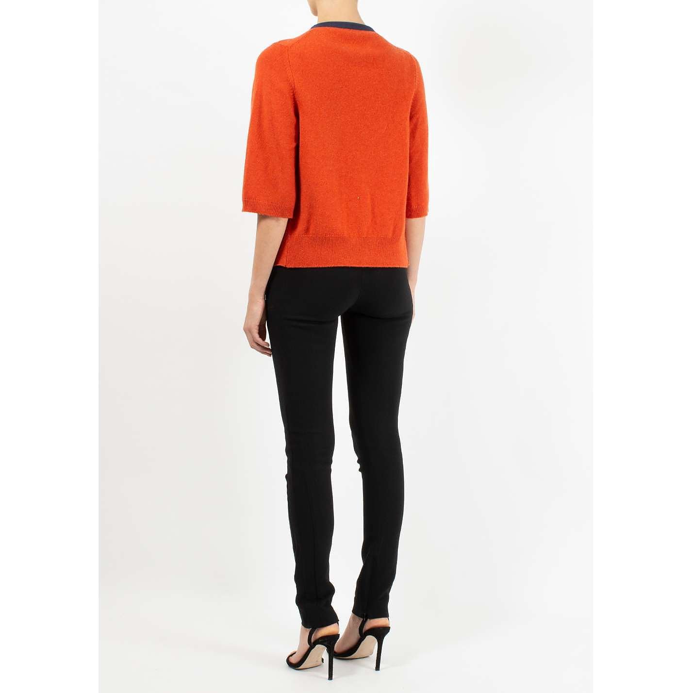 chanel orange sweater