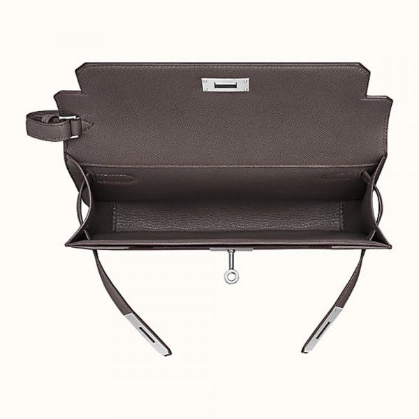 HERMÈS Depeches 25 Pouch Étoupe