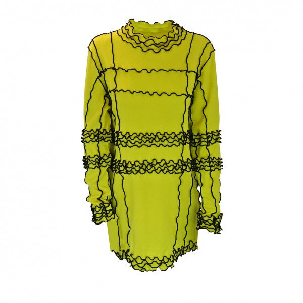 Minnanhui Neon Ruffle Dress