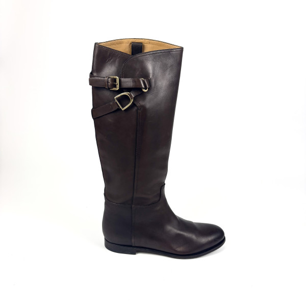 Ralph Lauren Brown Leather Equestrian Riding Boots