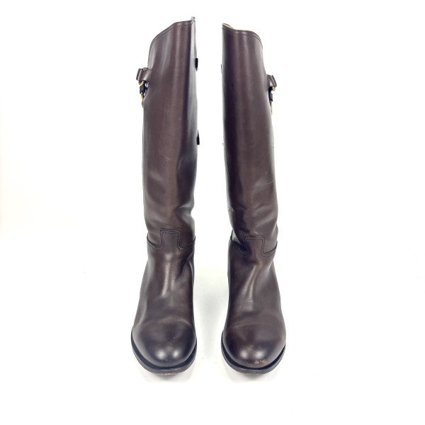 Ralph Lauren Brown Leather Equestrian Riding Boots