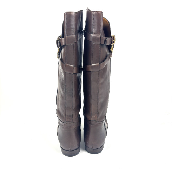 Ralph Lauren Brown Leather Equestrian Riding Boots