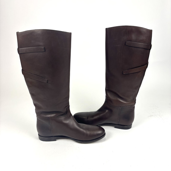 Ralph Lauren Brown Leather Equestrian Riding Boots