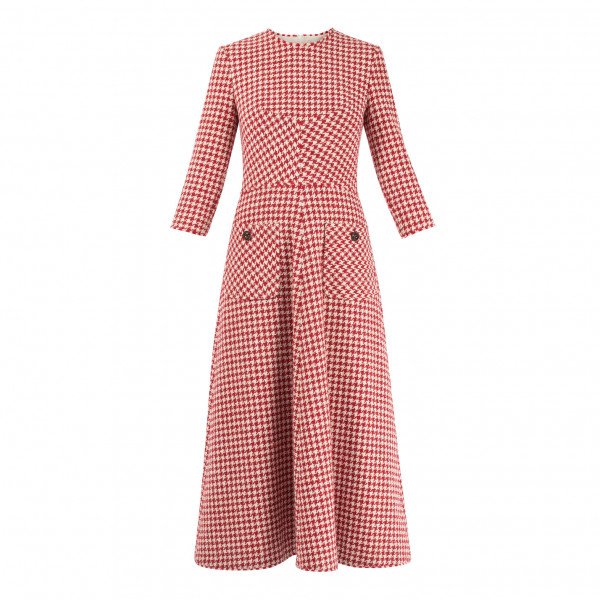 Eponine London Houndstooth Midi Dress