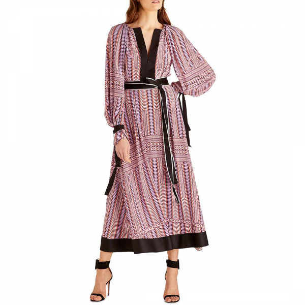 Amanda Wakeley Rose Chevron Print Silk Dress