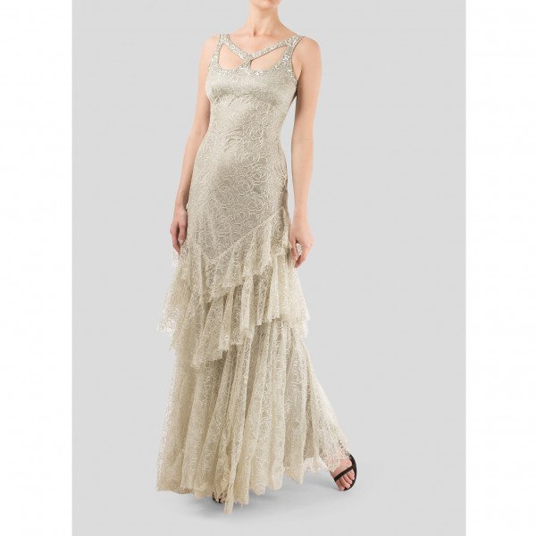 Jenny packham embellished lace gown sales