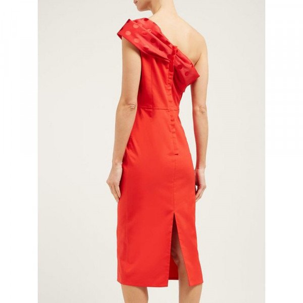 Emilio De La Morena Bonded Off-The-Shoulder Dress