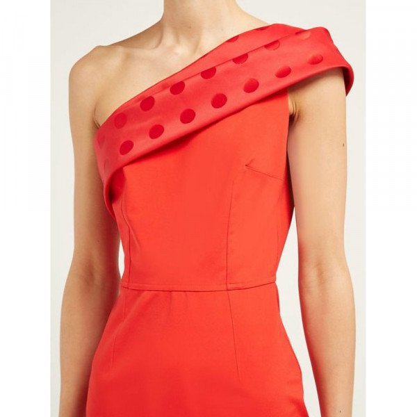 Emilio De La Morena Bonded Off-The-Shoulder Dress