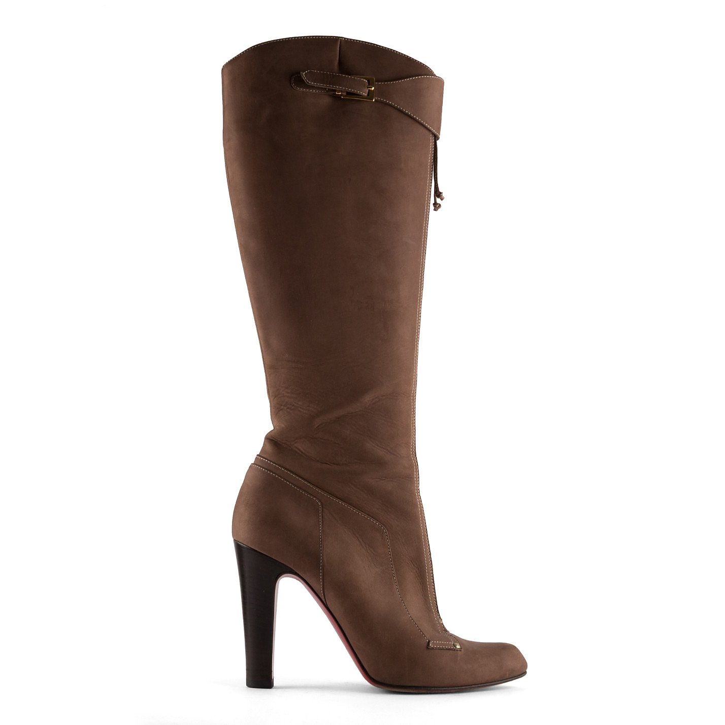 Christian Louboutin Suede Saddle Boots