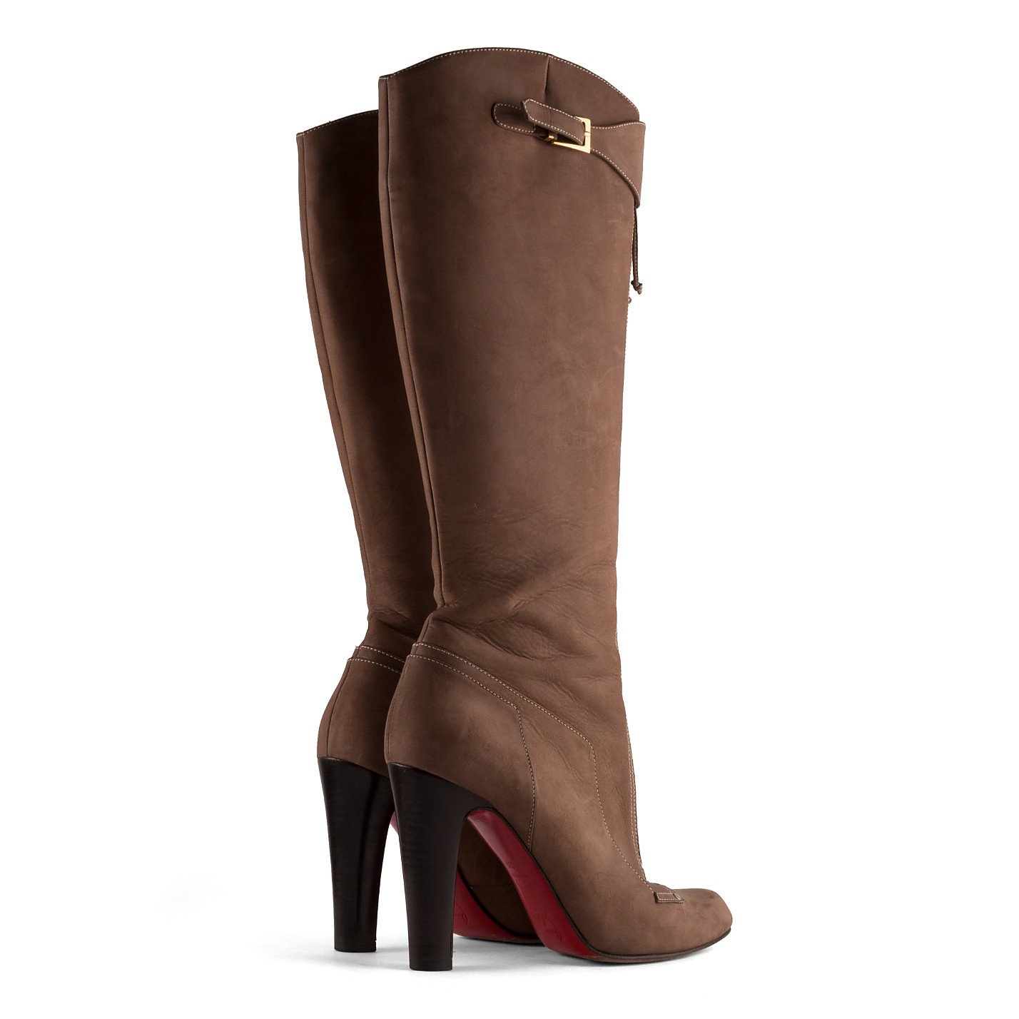 Christian Louboutin Suede Saddle Boots