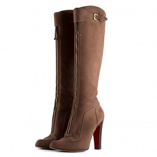 Christian Louboutin Suede Saddle Boots