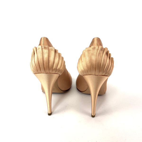 Charlotte Olympia Blush Pavletta Silk Satin Pumps