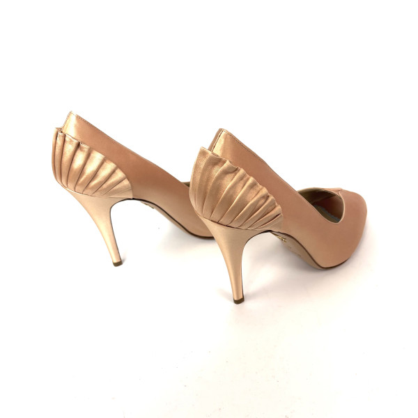 Charlotte Olympia Blush Pavletta Silk Satin Pumps