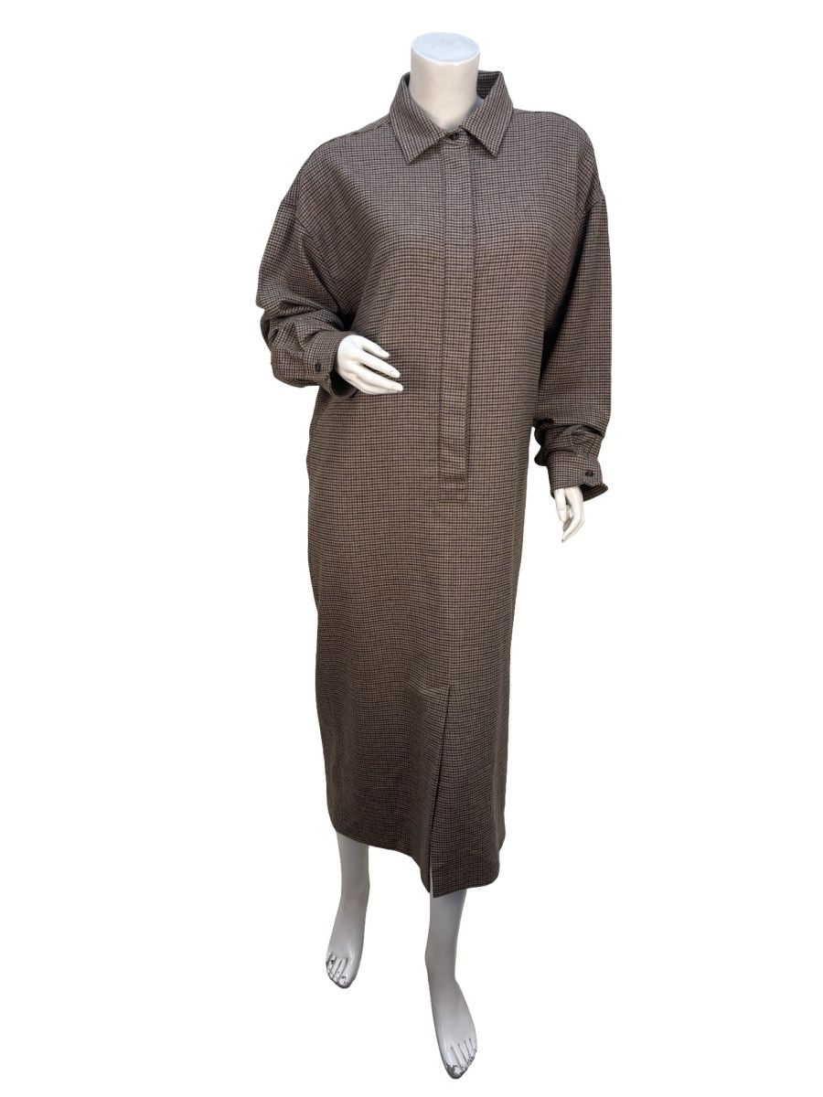 Max Mara Checked Wool Shirt Dress