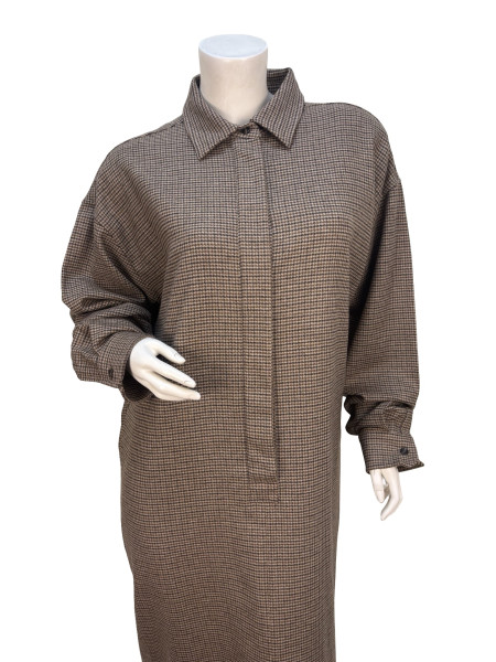 Max Mara Checked Wool Shirt Dress