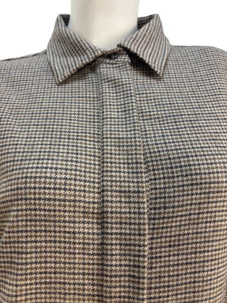 Max Mara Checked Wool Shirt Dress