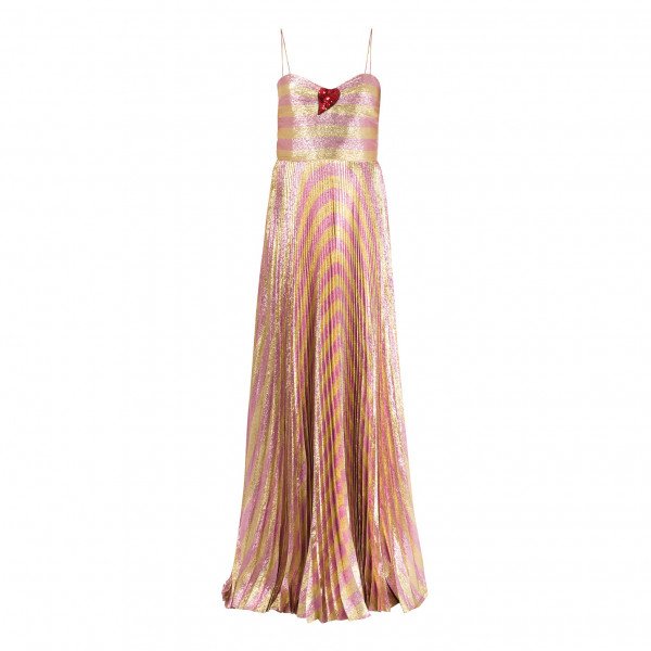 Gucci Baiadera Striped Lurex Gown