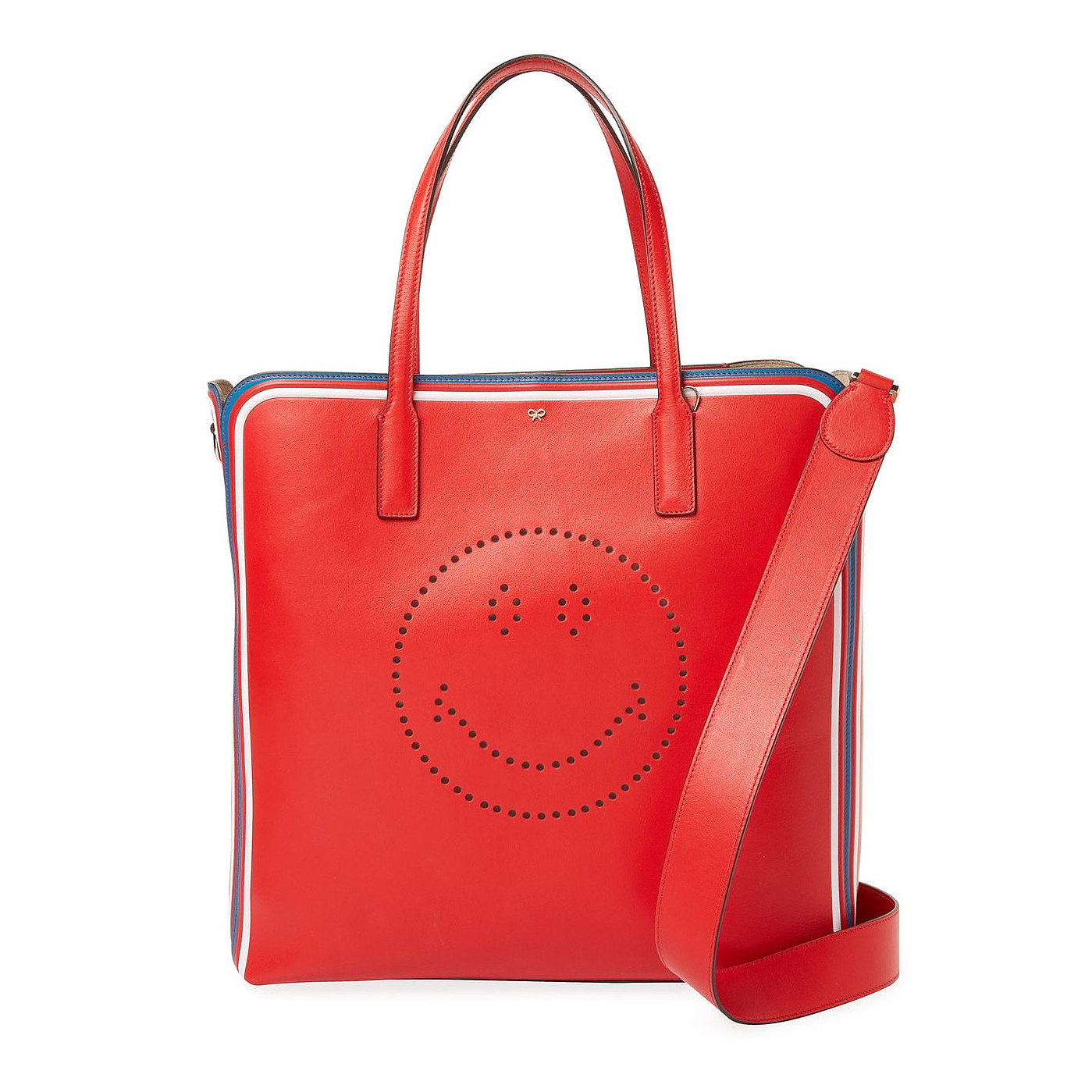 Anya Hindmarch Smiley Leather Tote Bag
