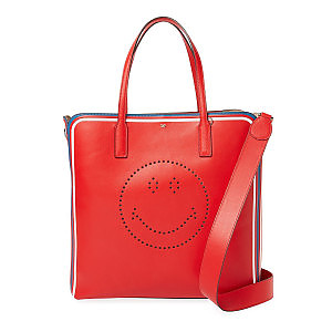 Smiley Leather Tote Bag