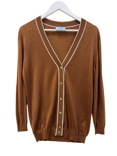 PRADA Wool V-Neck Cardigan